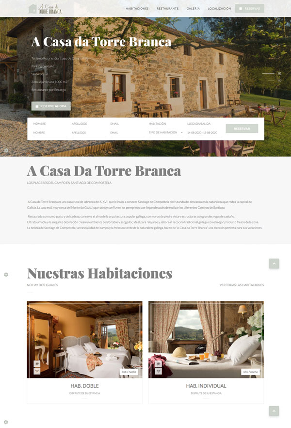 Diseo y desarrollo Web A Casa da Torre Branca : 2