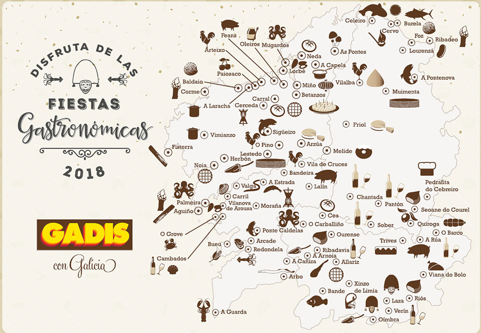 Folleto Fiestas Gastronómicas de Galicia GADISA : 2