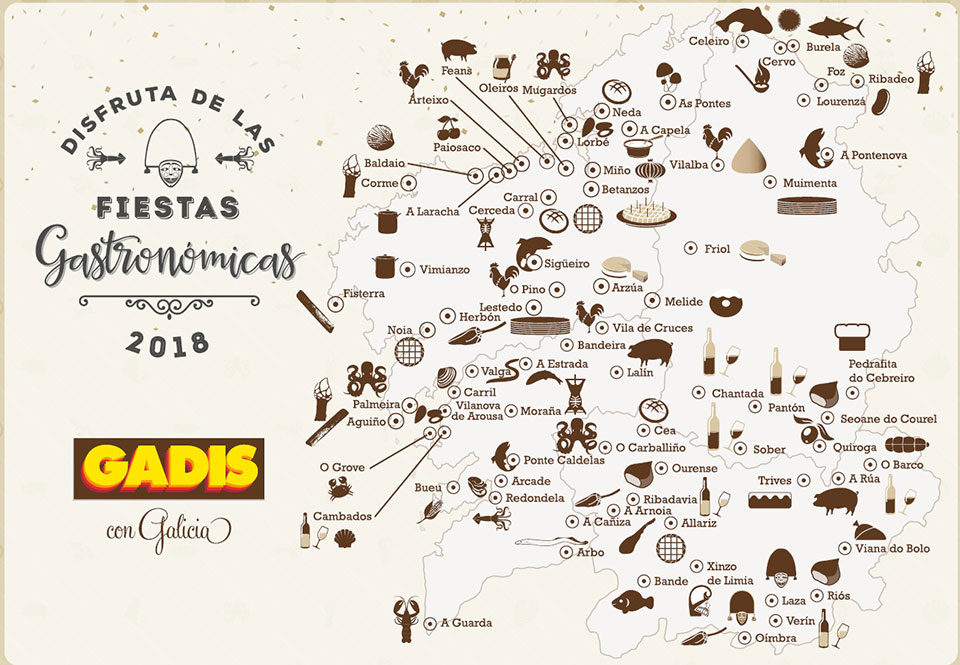 Folleto Fiestas Gastronmicas de Galicia GADISA : 2