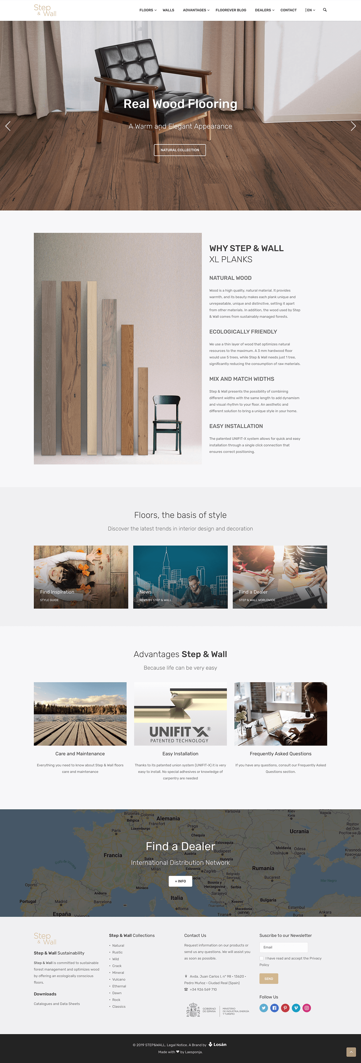 Step&Wall Corporate website : 1